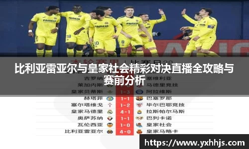 比利亚雷亚尔与皇家社会精彩对决直播全攻略与赛前分析